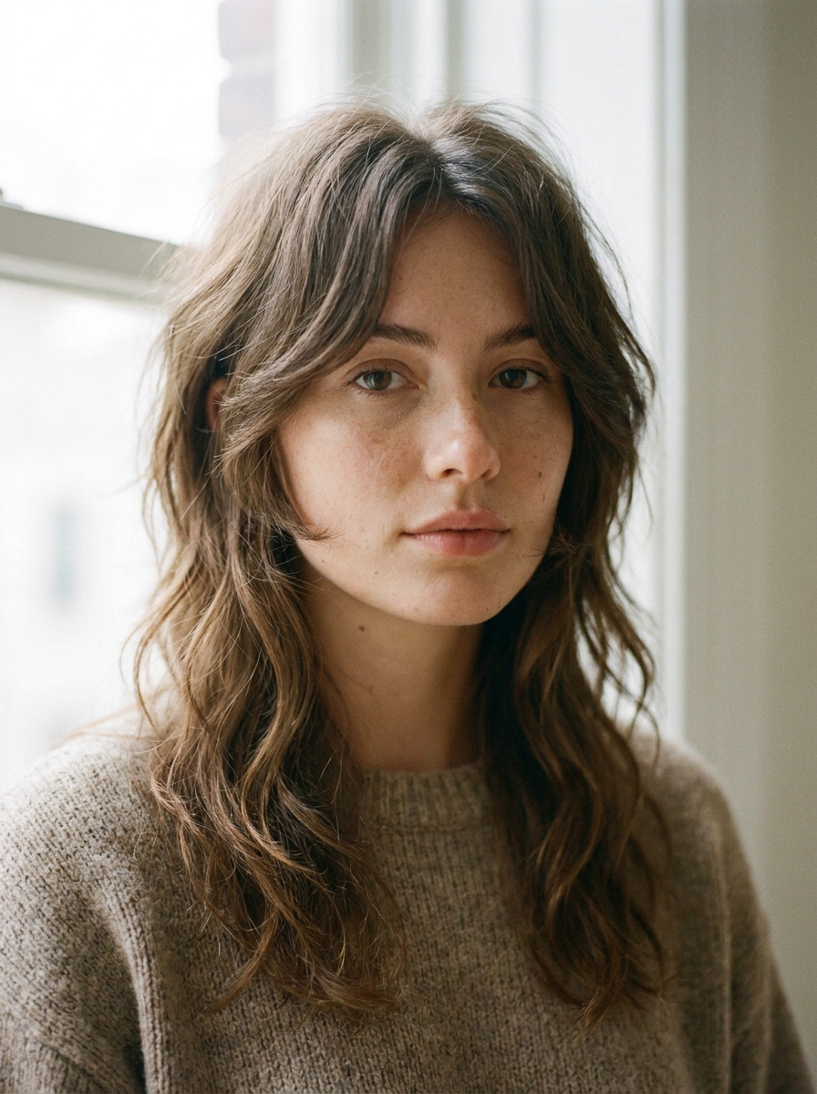 Wolf Cut mit Face-Framing Layers als Wolf Cut Inspiration 2026